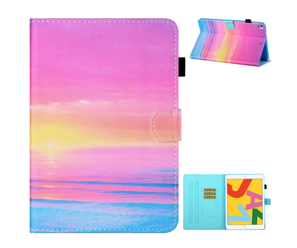 Till iPad 10.2 (2021)/(2020)/(2019) Vikbart fodral, ställ - Sunset