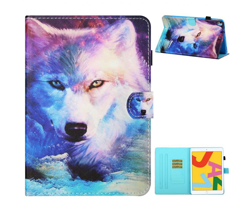 Till iPad 10.2 (2021)/(2020)/(2019) Vikbart fodral, ställ - Wolf
