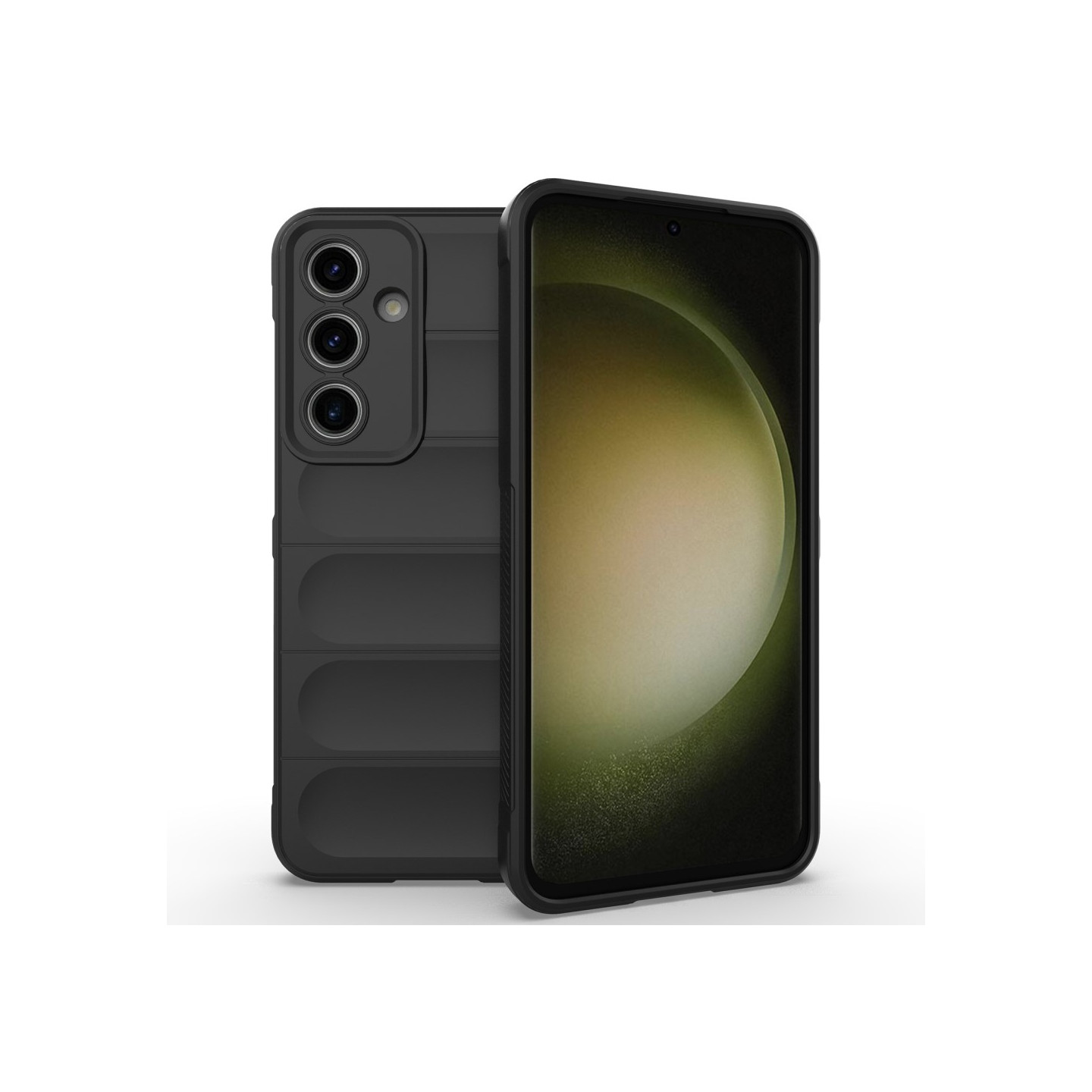 Til Samsung Galaxy S24 FE myk TPU støtsikker telefonveske - svart