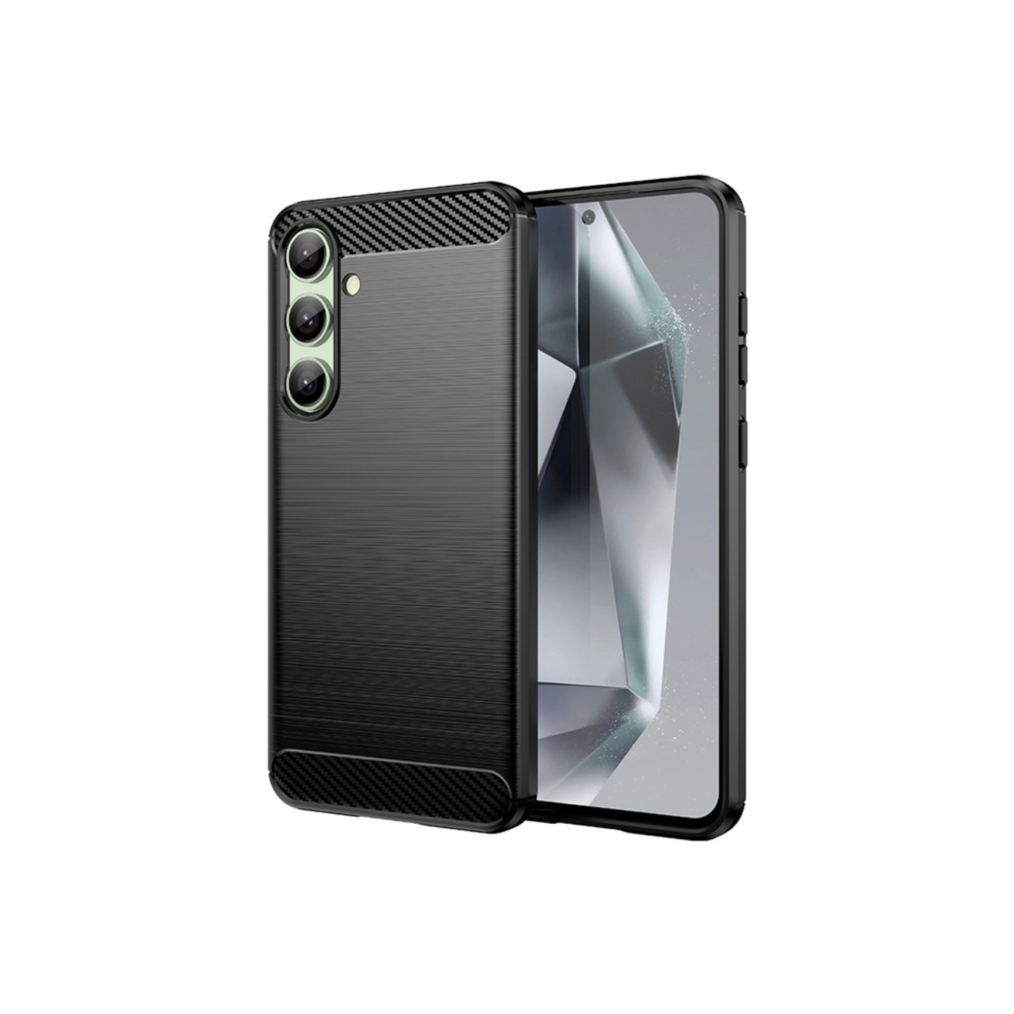 For Samsung Galaxy S24 FE Case Phone Cover TPU Carbon Fiber Texture