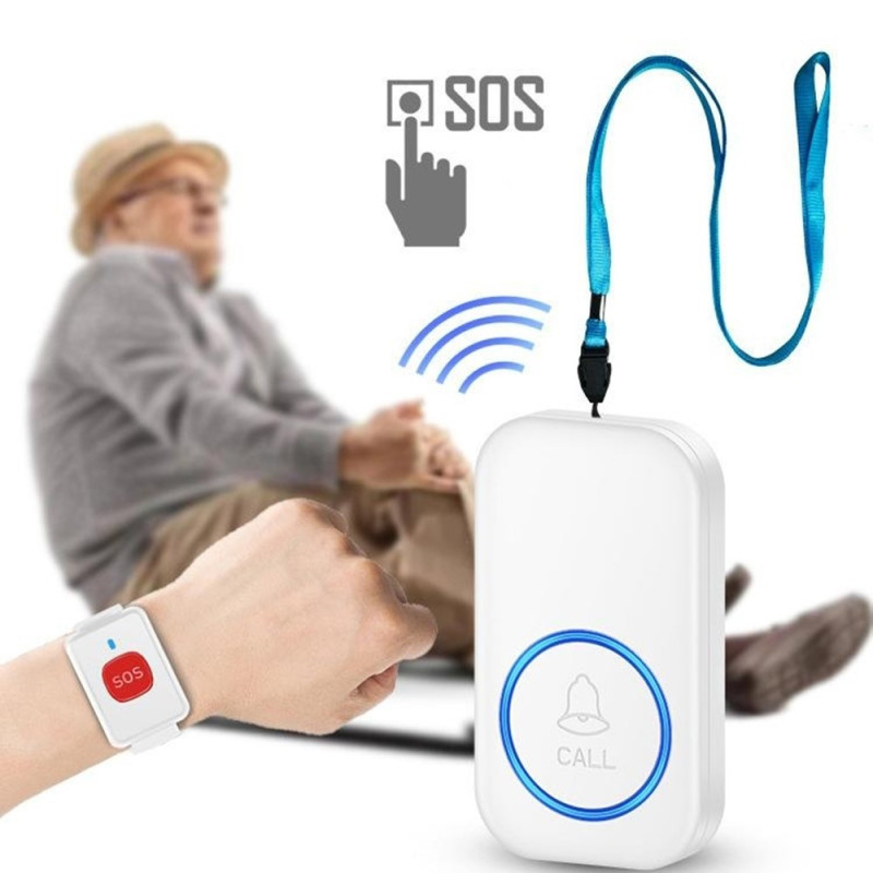 300m trådløst alarmsystem overfald alarm nød hjælp