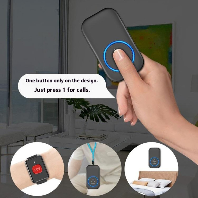 300m trådløst alarmsystem overfald alarm nød hjælp