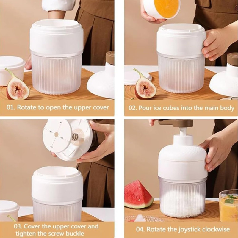 Shaved Ice ice machine Ice Crusher with 2 ice cube trays