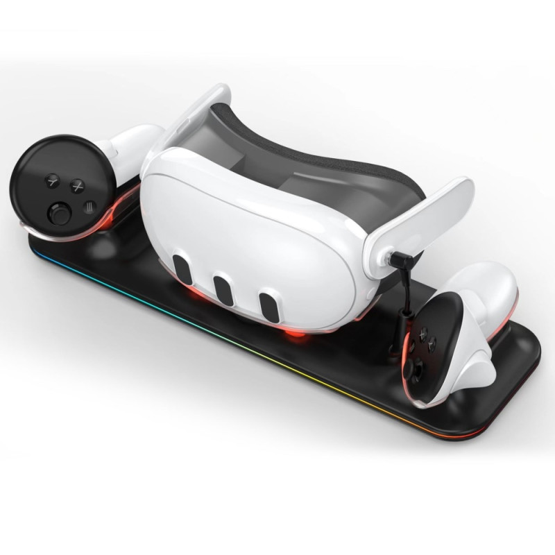 Ladestation til Meta Quest 3 VR headset og controller opladningsdock