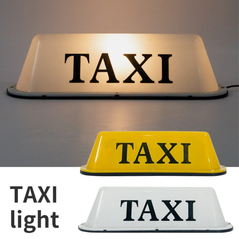 12V Universal Taxi Roof Light PP Roof LED Lamp - Yellow / Rubber Magnet