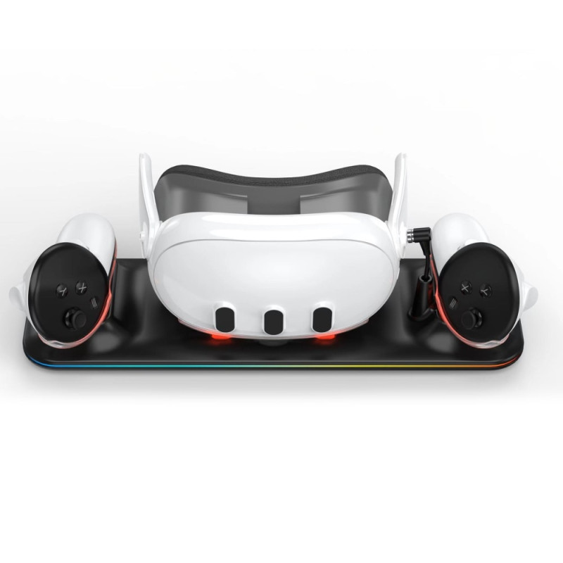 Charging station for Meta Quest 3 VR headset and controller charging dock