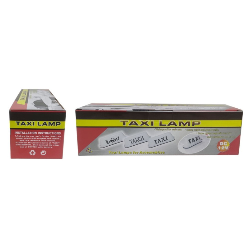 12V yleistaksikattovalo PP - katto - LED - lamppu - Keltainen / kumimagneetti