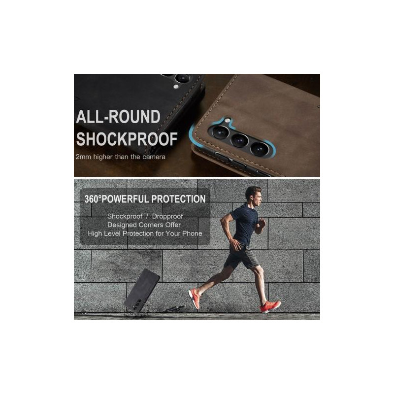 CASEME Retro Pung Taske til Samsung Galaxy S23 - Sort