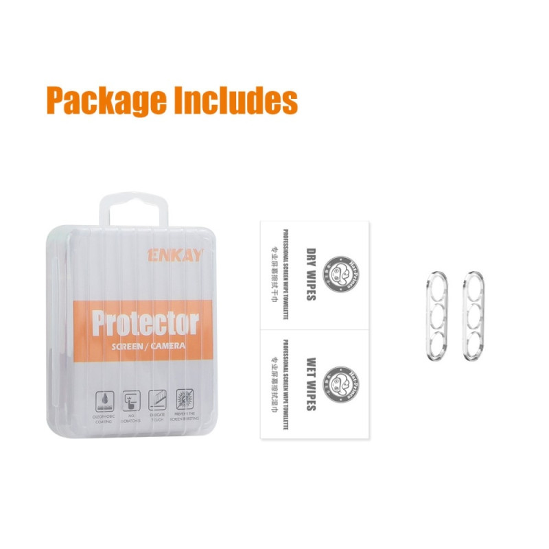 ENKAY 2Pcs for Samsung Galaxy S24 FE Camera Lens Protector Tempered Glass - Transparent