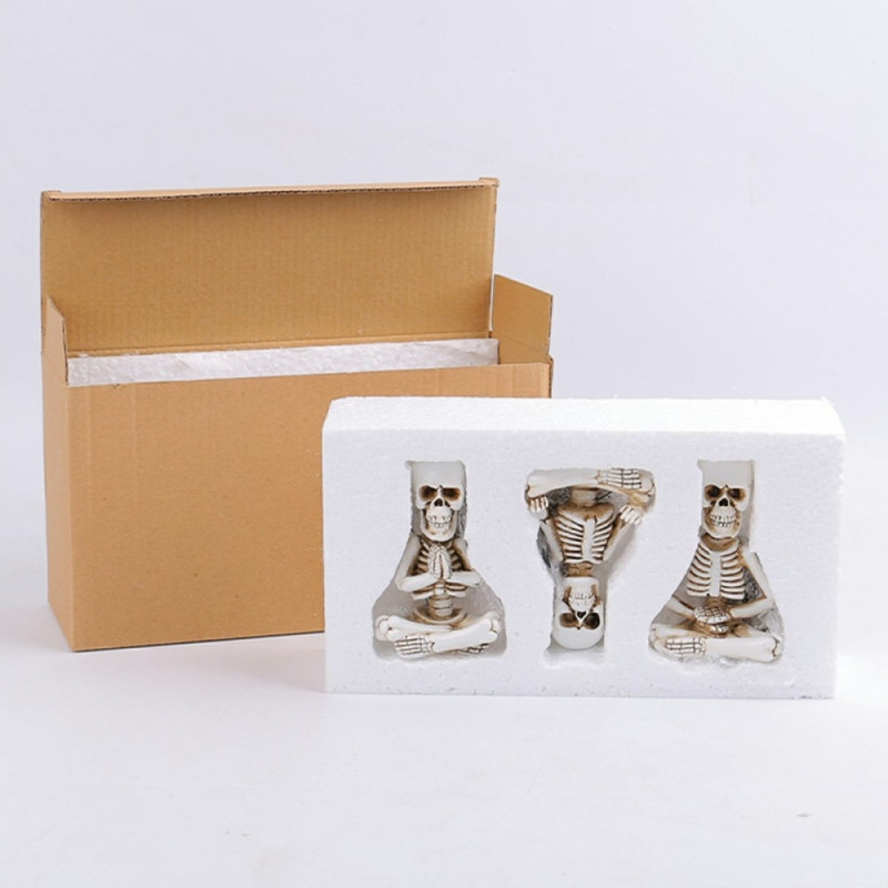 3 PCS Halloween Spooky Horror Ornament Scary Decoration Party Skeleton Figures