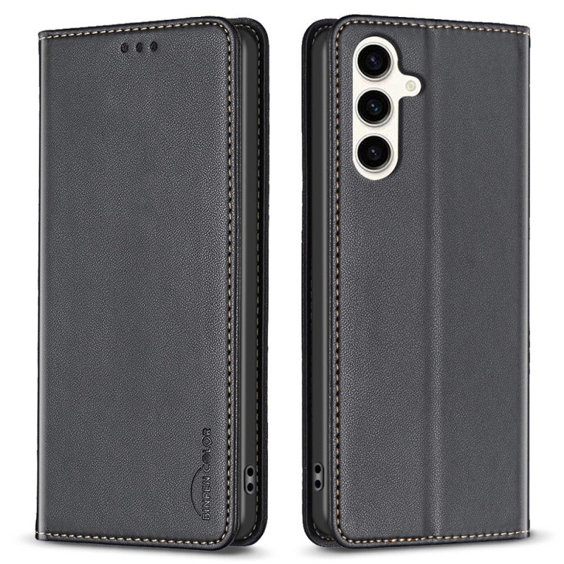 BINFEN COLOR Til Samsung Galaxy S24 FE Etui Kortholder Telefoncover - Sort
