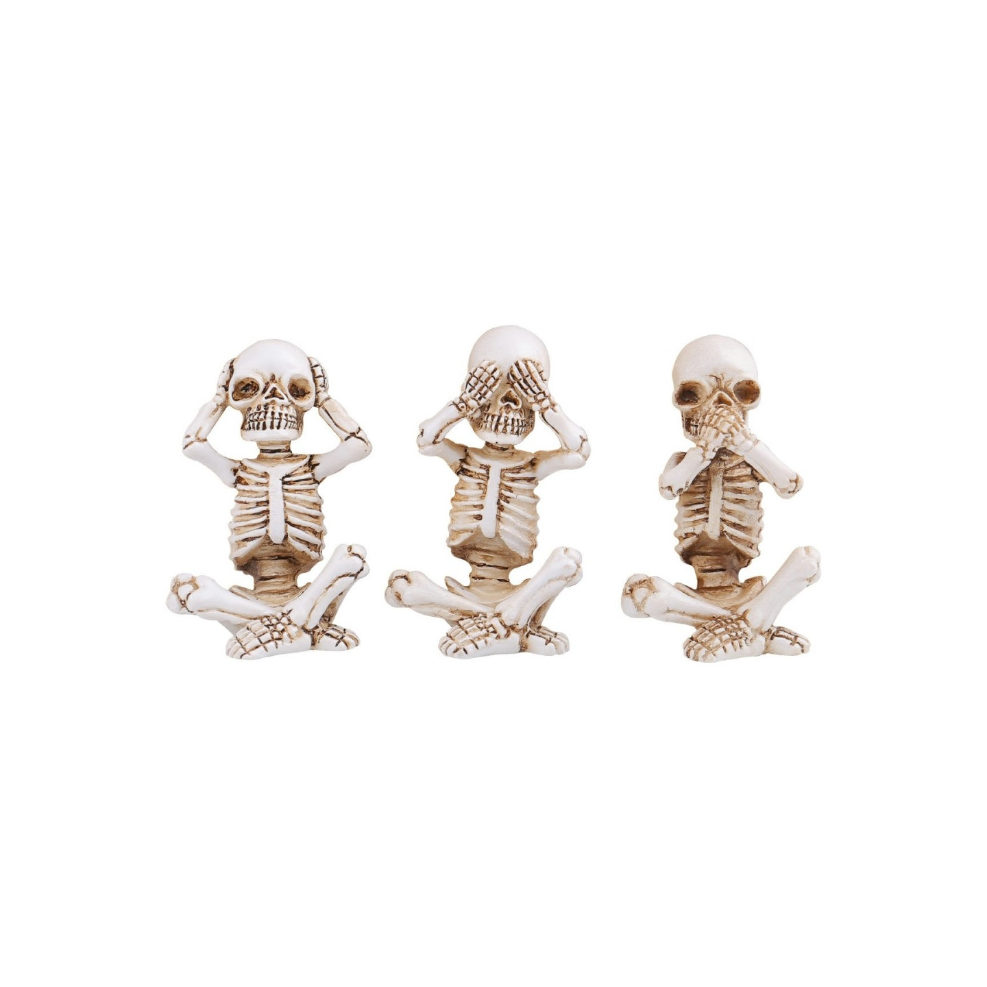 3 STK Halloween skummelt skrekkornament skummel dekorasjon sittende skjelett