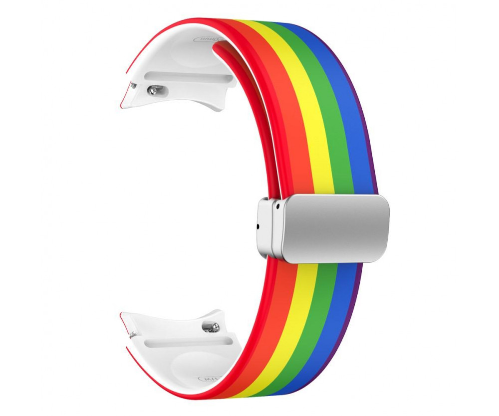 Samsung Galaxy Watch5+4 40 44mm Watch5 Pro 45mm Silikon Rem Regnbåge