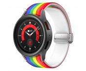 Samsung Galaxy Watch5+4 40 44mm Watch5 Pro 45mm Silikon Rem Regnbåge