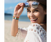 Samsung Galaxy Watch5+4 40 44mm Watch5 Pro 45mm Silikon Rem Regnbåge