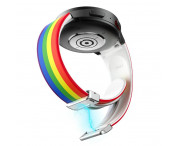 Samsung Galaxy Watch5+4 40 44mm Watch5 Pro 45mm Silikon Rem Regnbåge