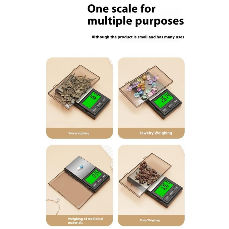 200g / 0.01g 5 Units Portable Jewelry Scale Small Scale Digital Pocket Scale