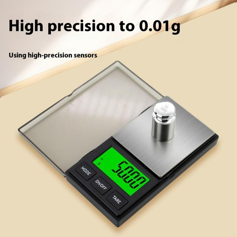 500g / 0.01g 5 Units Portable Jewelry Scale Small Scale Digital Pocket Scale