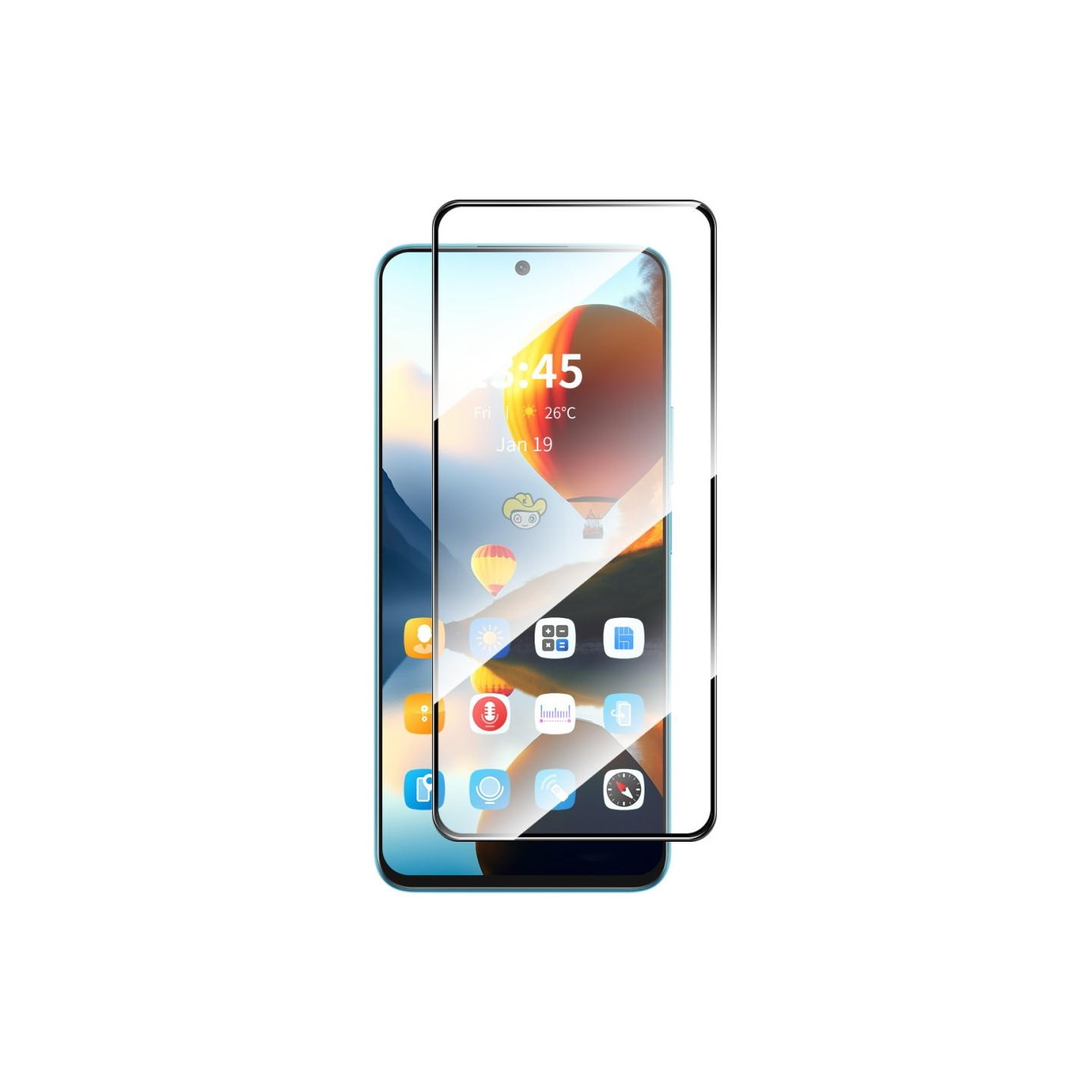 ENKAY HAT PRINCE For Samsung Galaxy S24 FE Screen Protector 0.26mm Silk Printing High Aluminium - Silicon Glass Film