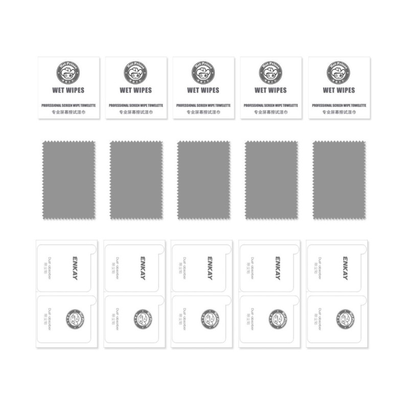 ENKAY HAT PRINCE 5Pcs For Samsung Galaxy S24 FE Screen Protector 0.26mm Silk Printing High Aluminium - Silicon Glass Film