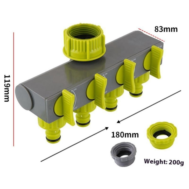 4 - vejs vandsplitter vand Havevanding Tilslutning koblingsventil