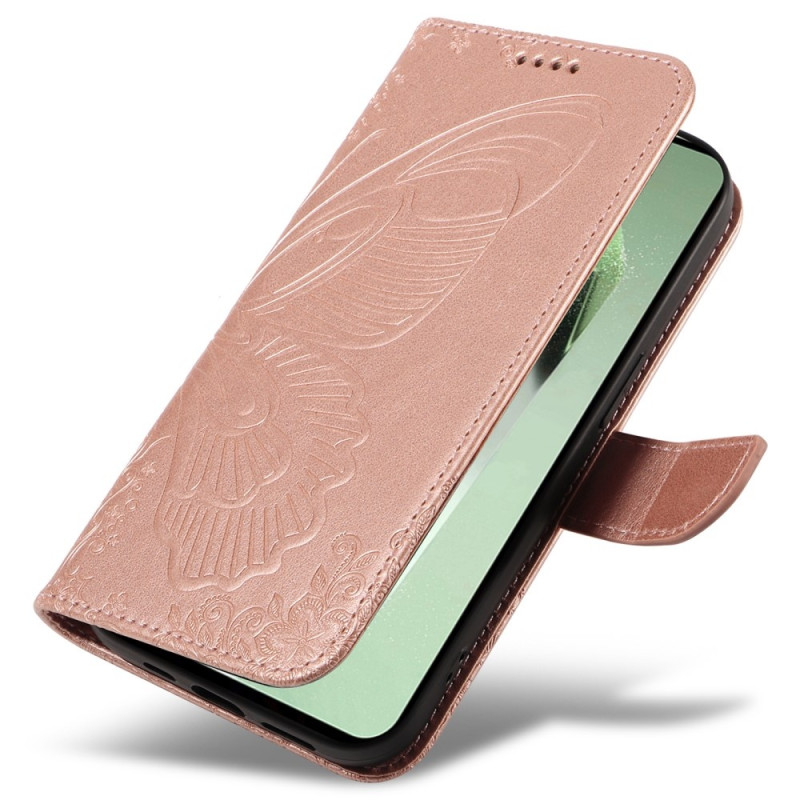Til Samsung Galaxy S24 FE Etui Stand Tegnebog Etui Sommerfuglemønster