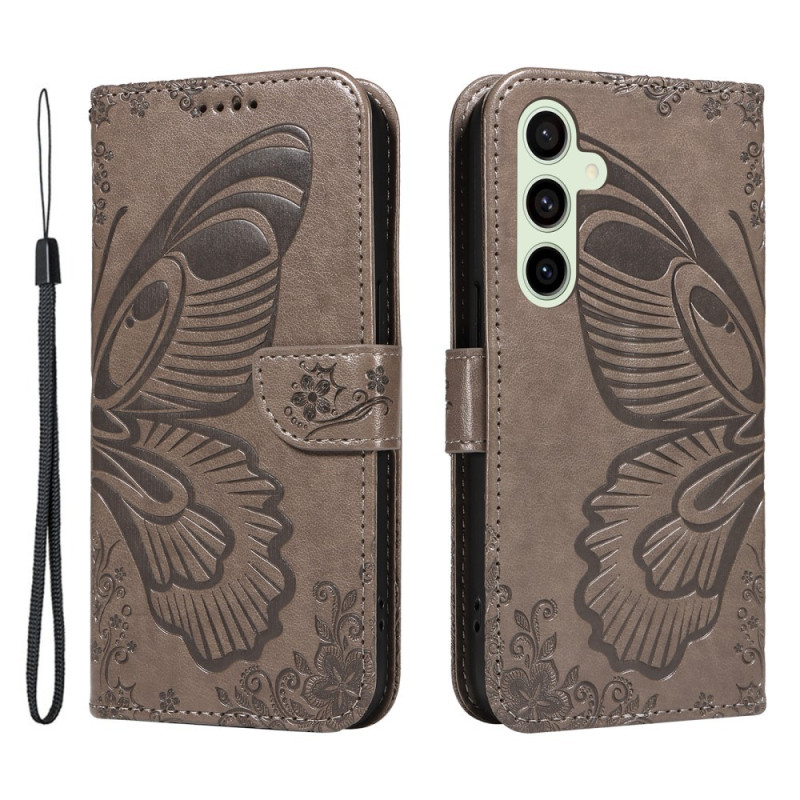 For Samsung Galaxy S24 FE Case Stand Wallet Phone Cover Butterfly Pattern