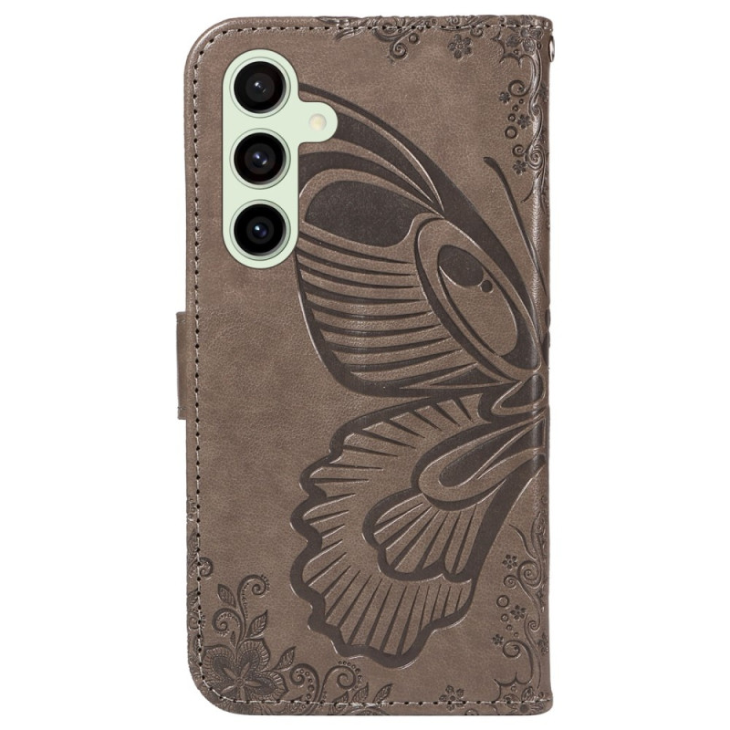 For Samsung Galaxy S24 FE Case Stand Wallet Phone Cover Butterfly Pattern