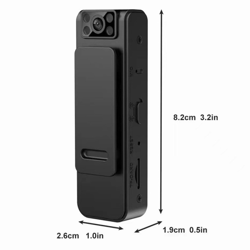 L8+ WiFi HD 1080P Mini Camera Back Clip Bodycam Voice and Audio Recorder