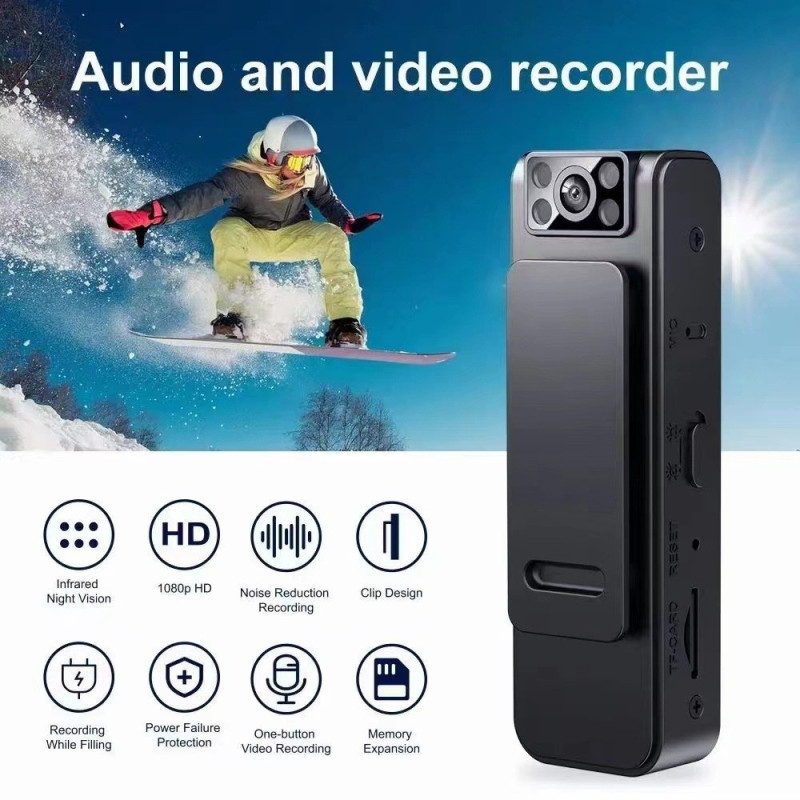 L8+ WiFi HD 1080P Minikameran takaklipsi Bodycam - äänitallennin
