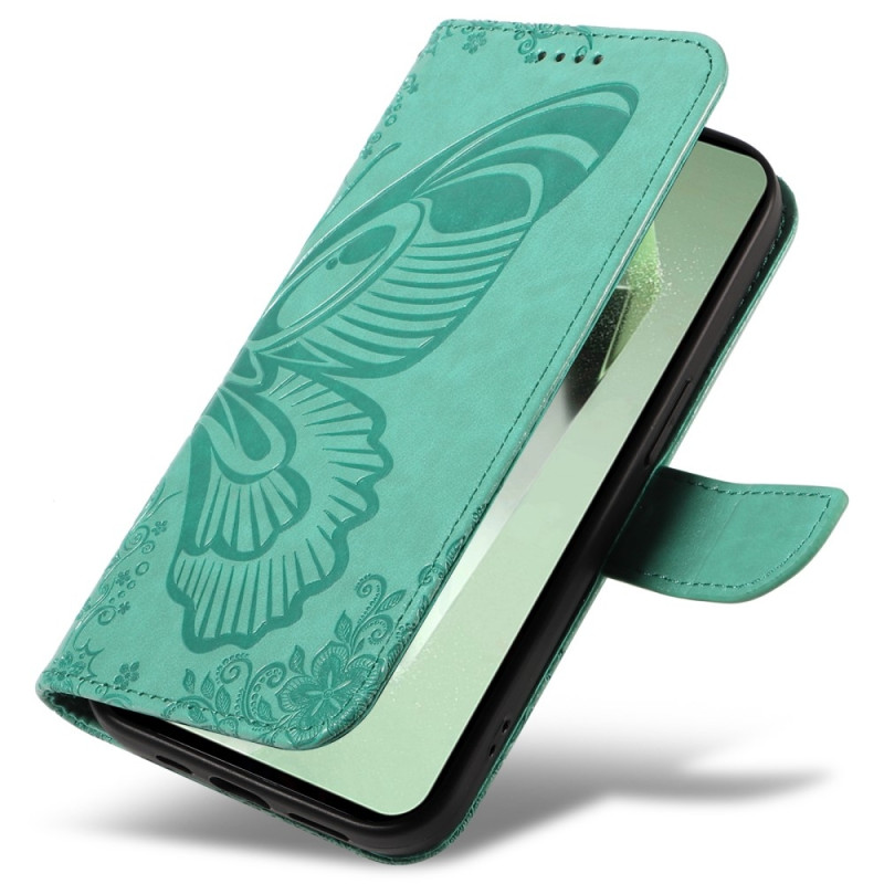 For Samsung Galaxy S24 FE Case Stand Wallet Phone Cover Butterfly Pattern