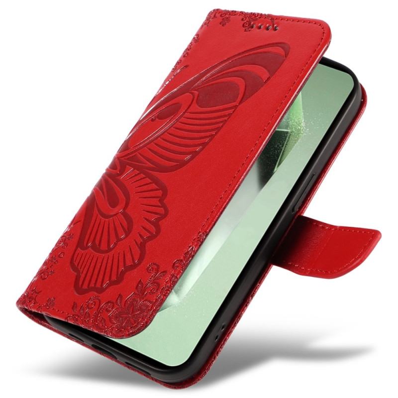 For Samsung Galaxy S24 FE Case Stand Wallet Phone Cover Butterfly Pattern