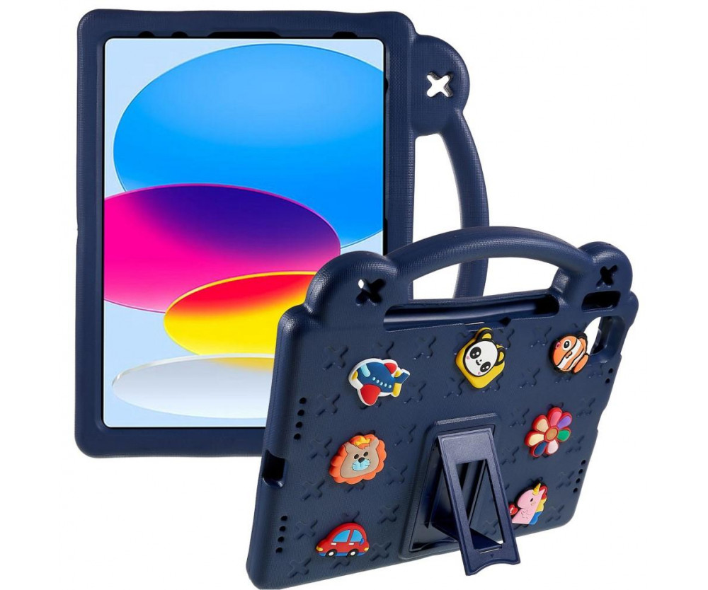 Apple iPad 10.9 2022 Gen 10 EVA Foam Stand Skal Fodral - MörkBlå