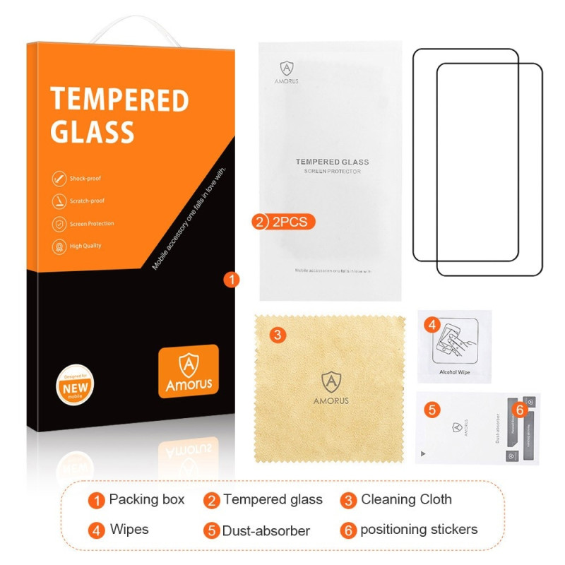 AMORUS For Samsung Galaxy S24 FE Skærmbeskytter Glas 2stk