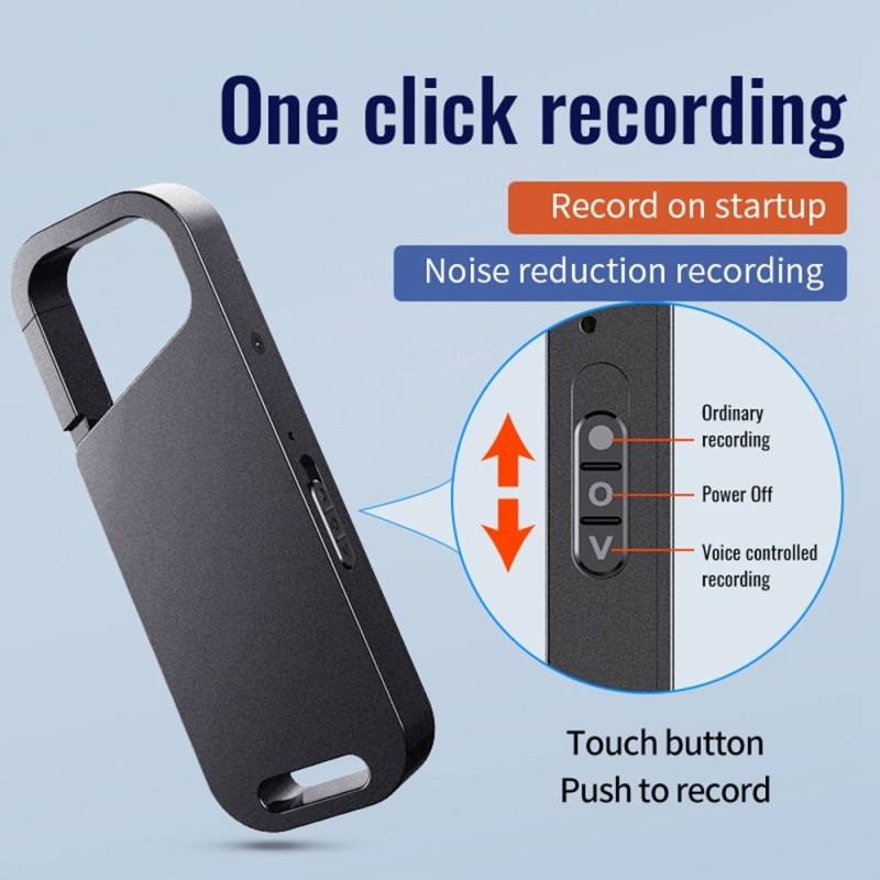 32GB brusreducering Digital Audio Voice Recorder MP3 - spelare Diktafon med trådhörlurar