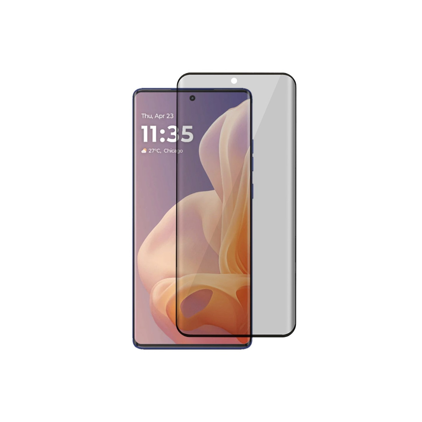 För Motorola Moto G85 5G Anti - Spy Skärmskydd Sidolim Härdat Glasfilm