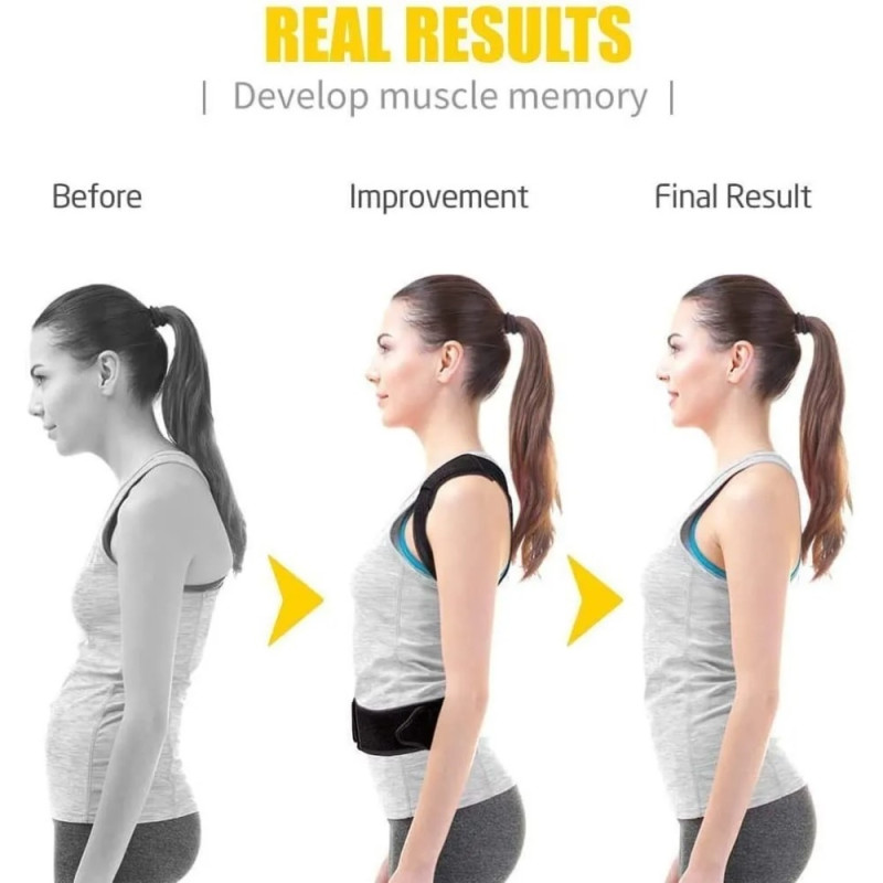 Justerbar Korringering Hållning Anti - puckelrygg ryggstöd - M