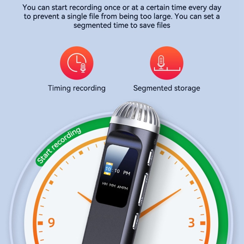 Digital Audio Recorder MP3 Player Noise Reduction Recording Device Dictaphone 32GB