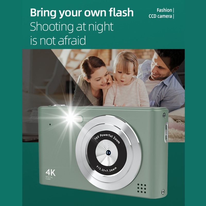 Digitalkamera 2,4 - tum IPS - skärm HD CCD - kamera med 32GB TF - kort + kortläsare