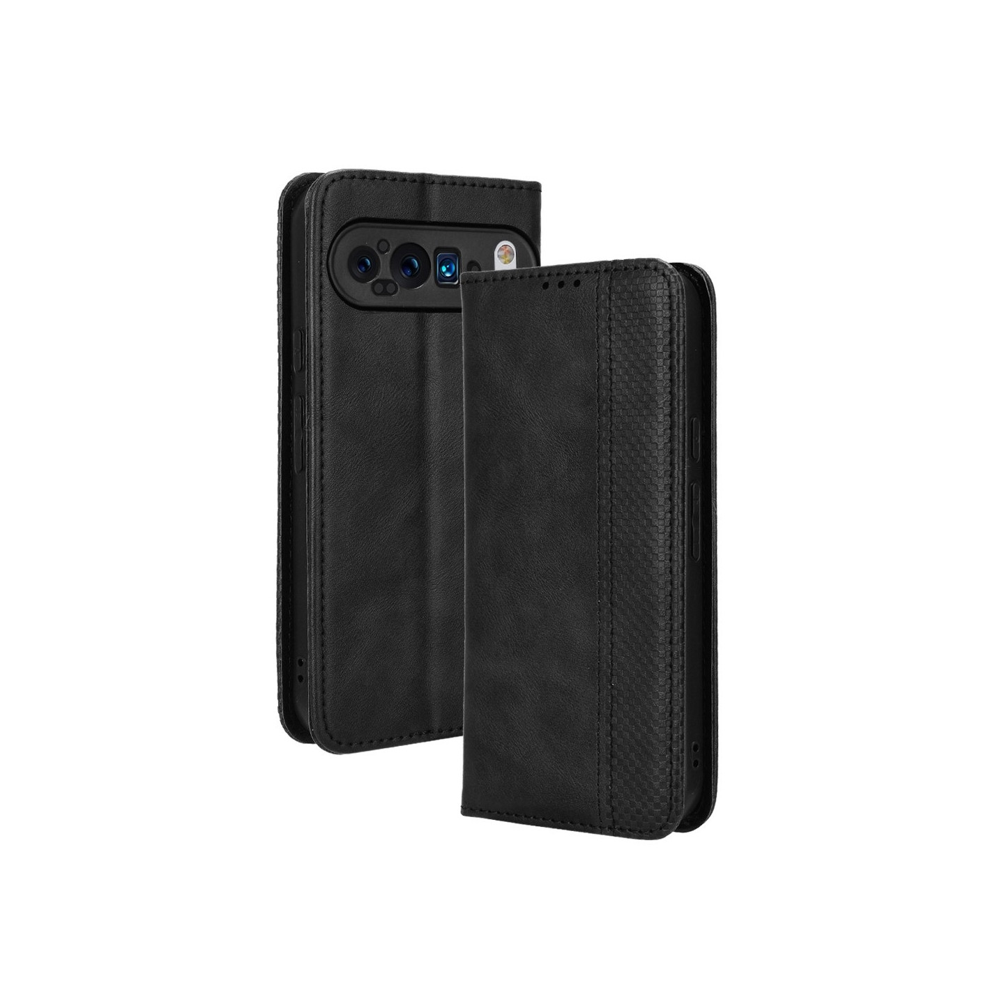 Til Google Pixel 9 Pro XL Lommebok - deksel Eksklusiv Svart