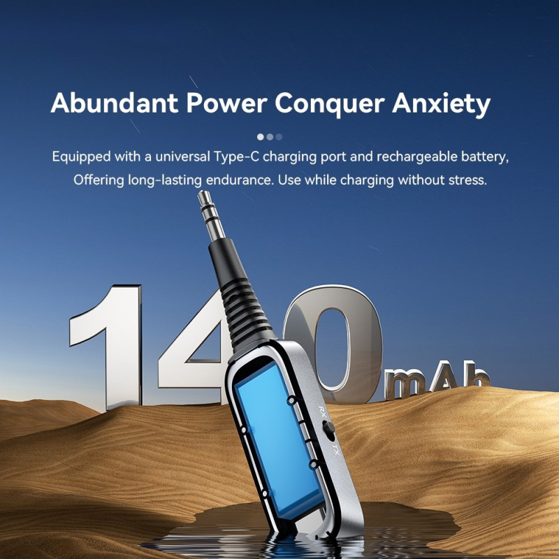 Autostereo Bluetooth - lähetinvastaanotin 3,5 mm Aux - sovitin kaiutinvahvistimelle