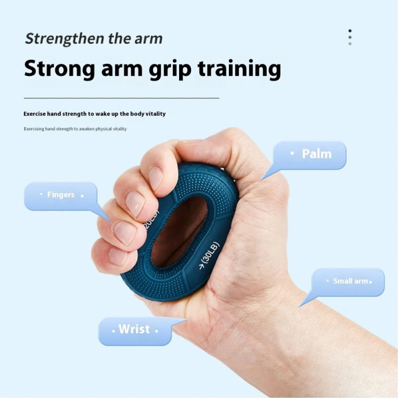 Handgreppsförstärkare Underarm Finger Handled Muskeltränar - 50 - 60lb / Grå