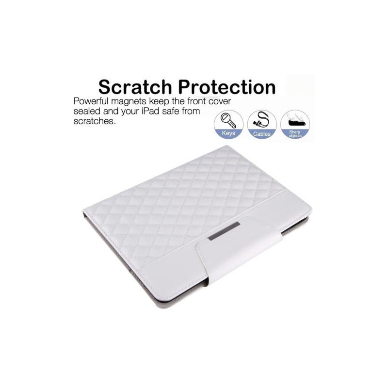 For iPad 10.9 2022 Gen 10 Embroidery Grids Tablet Cover
