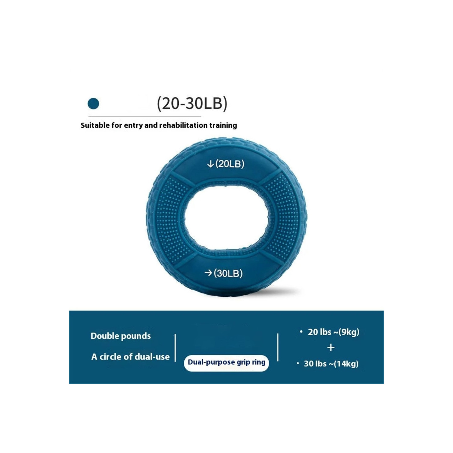 Håndgrepsforsterker Underarm Fingertrener Håndleddsmuskeltrener - 20 - 30 lb