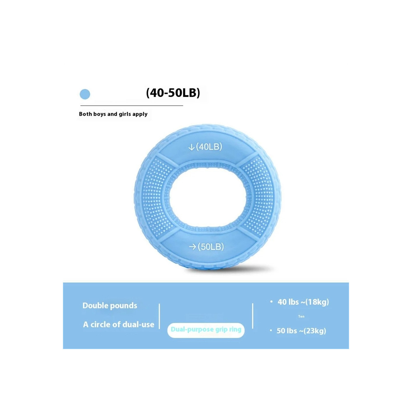 Håndgreb Forstærker Underarm Finger Trainer Håndledsmuskeltræner - 40 - 50lb / Blå