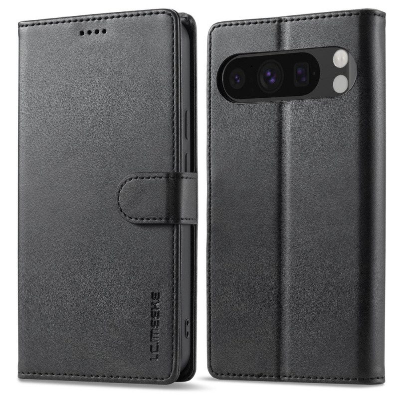 LC.IMEEKE Google Pixel 9 Pro XL Suojakuori Flip Cover - Musta