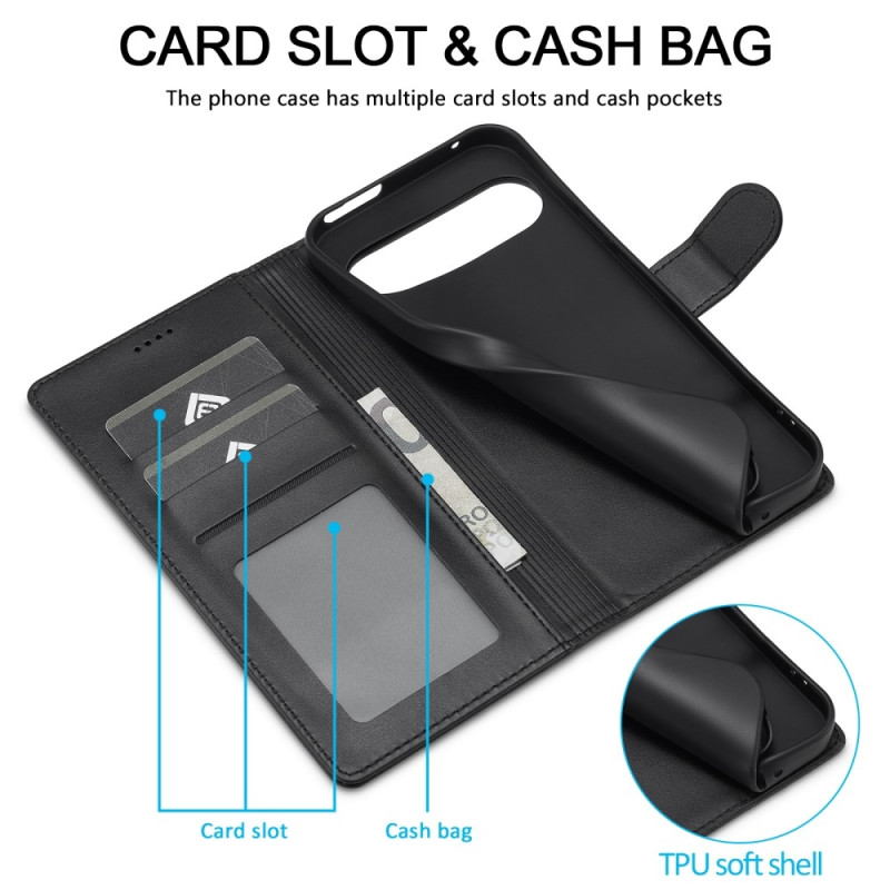 LC.IMEEKE Til Google Pixel 9 Pro XL Deksel Flip - Deksel - Svart