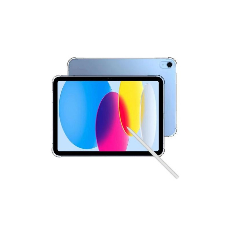 For iPad 10.9 (2022) / iPad 10th Gen Soft TPU Clear Tablet Cover Reinforced 4 Corners Shock - Absorbing Back Case