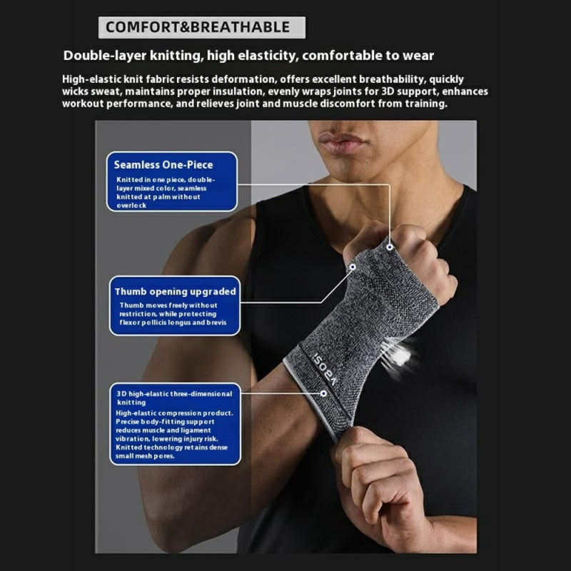 1 pc. size L Wrist support Wrist protection Compression - Right hand