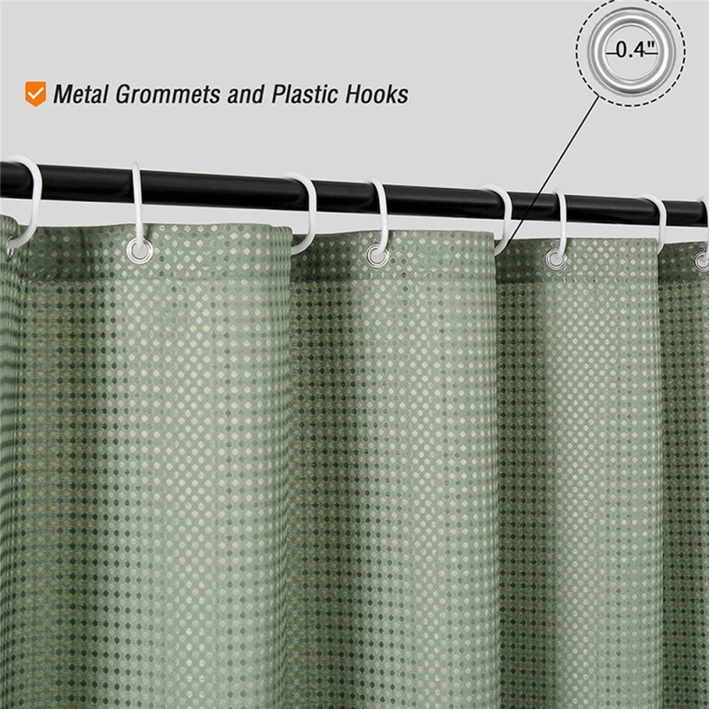 Shower curtain 180 x 200 cm black bathroom divider mold resistant bathroom moisture proof